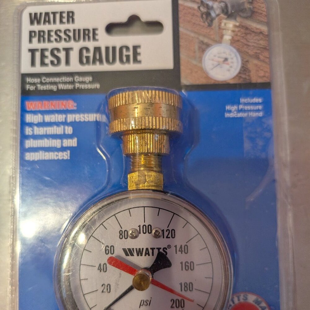 WATTS Water Pressure Test Gauge 3/4" House Connection Model IWTG NEW Opened pkg